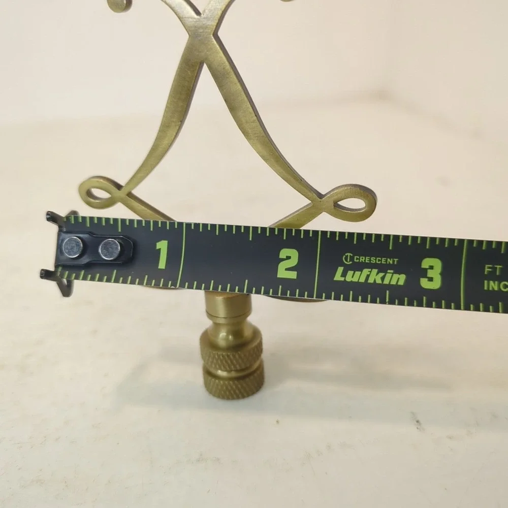 Vintage Solid Brass Lamp Finial 3.25
